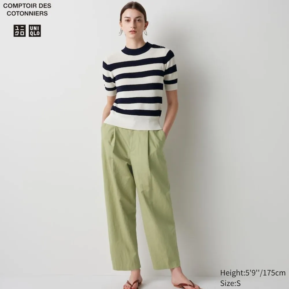 Hosen, Leggings & Jogginghosen*UNIQLO Leinenmix Bundfaltenhose (Tapered Fit)