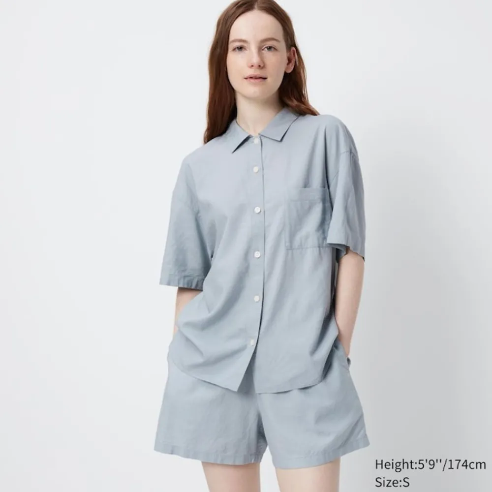 Loungewear & Pyjamas*UNIQLO Leinenmix Kurzarm Pyjama