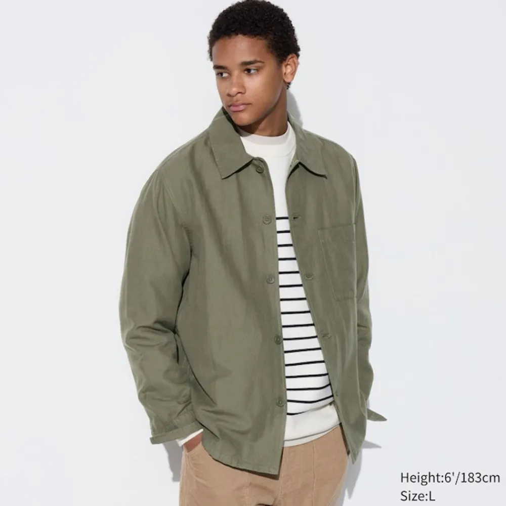 Hemdjacken & Shirtjacken*UNIQLO Leinenmix Langarm Hemd