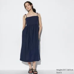 Kleider, Jumpsuits & Overalls*UNIQLO Leinenmix Tragerkleid
