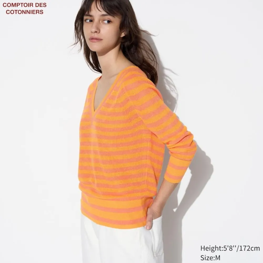 Pullover & Strickjacken*UNIQLO Leinen Pullover Mit V-Ausschnitt