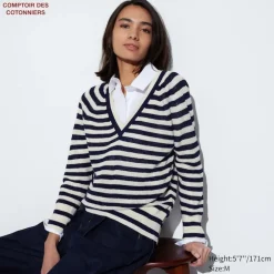 Pullover & Strickjacken*UNIQLO Leinen Pullover Mit V-Ausschnitt