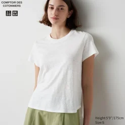 T-Shirts & Oberteile*UNIQLO 100 % Leinen T-Shirt