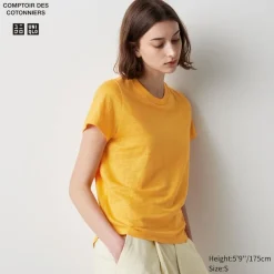 T-Shirts & Oberteile*UNIQLO 100 % Leinen T-Shirt