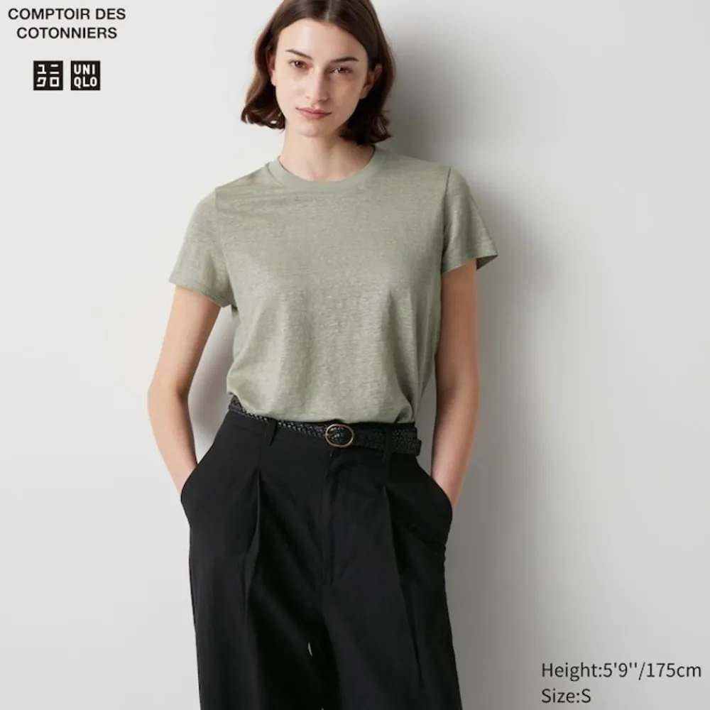 T-Shirts & Oberteile*UNIQLO 100 % Leinen T-Shirt