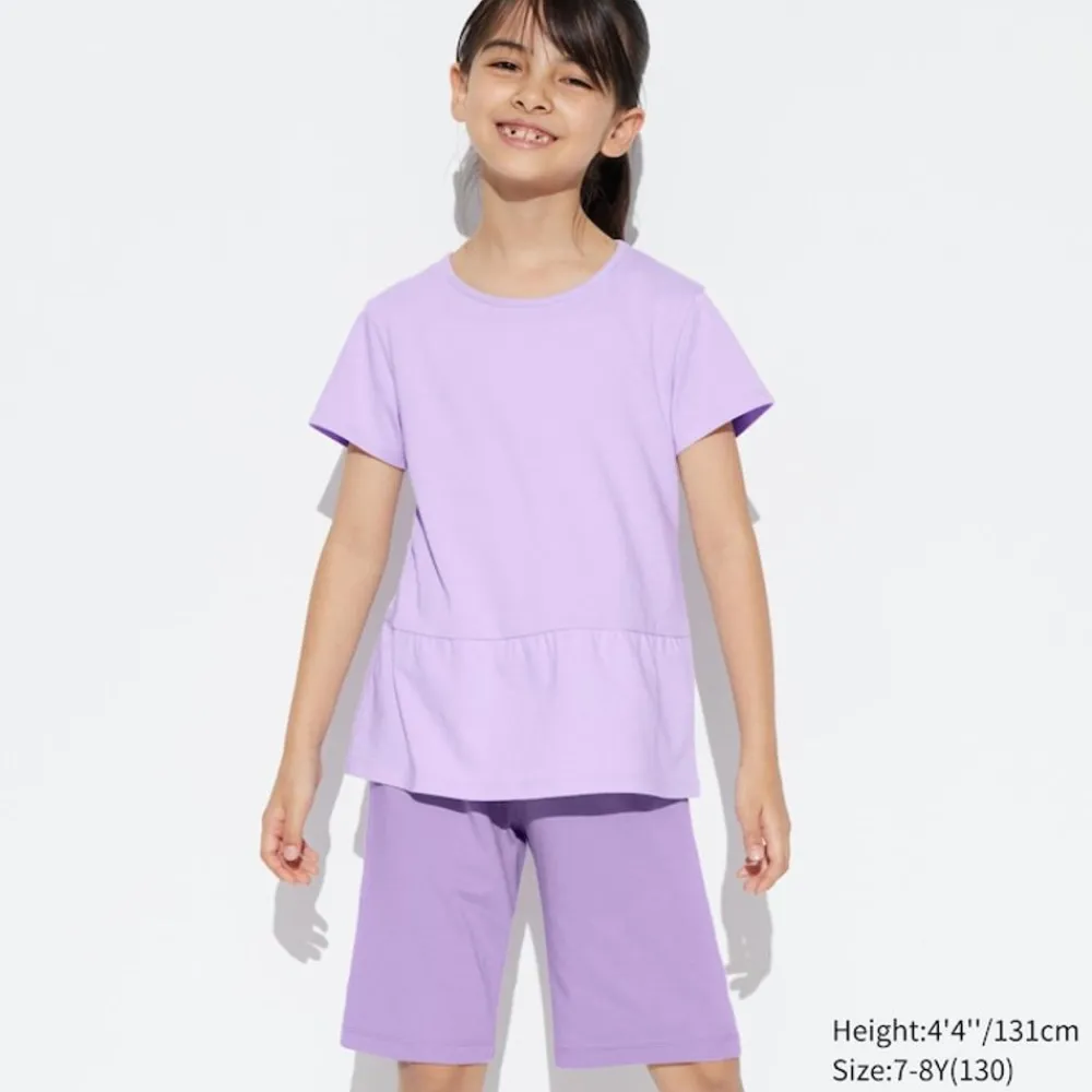 Airism Kuhlender Komfort*UNIQLO Madchen Airism Baumwolle Kurzarm Lounge Set