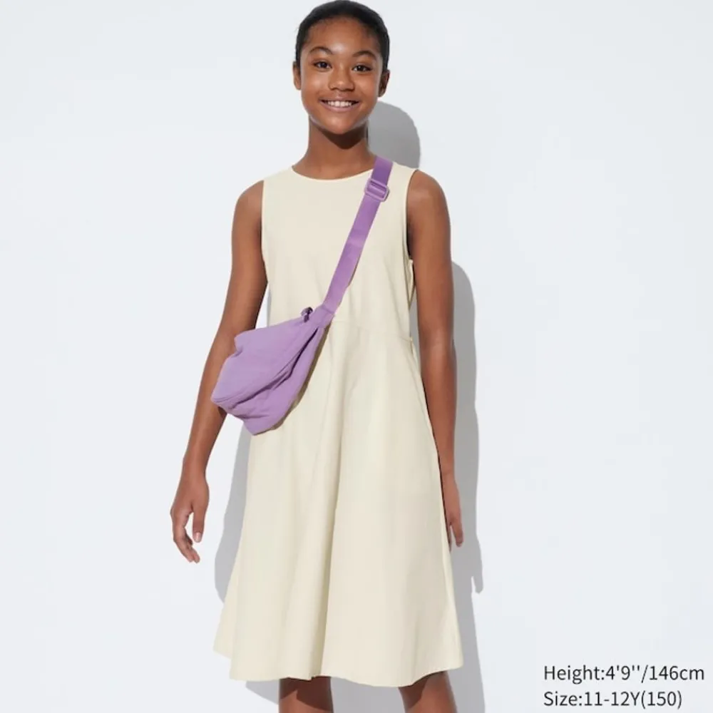 Kleider & Jumpsuits*UNIQLO Madchen Ausgestelltes Armelloses Ultra Stretch Airism Kleid