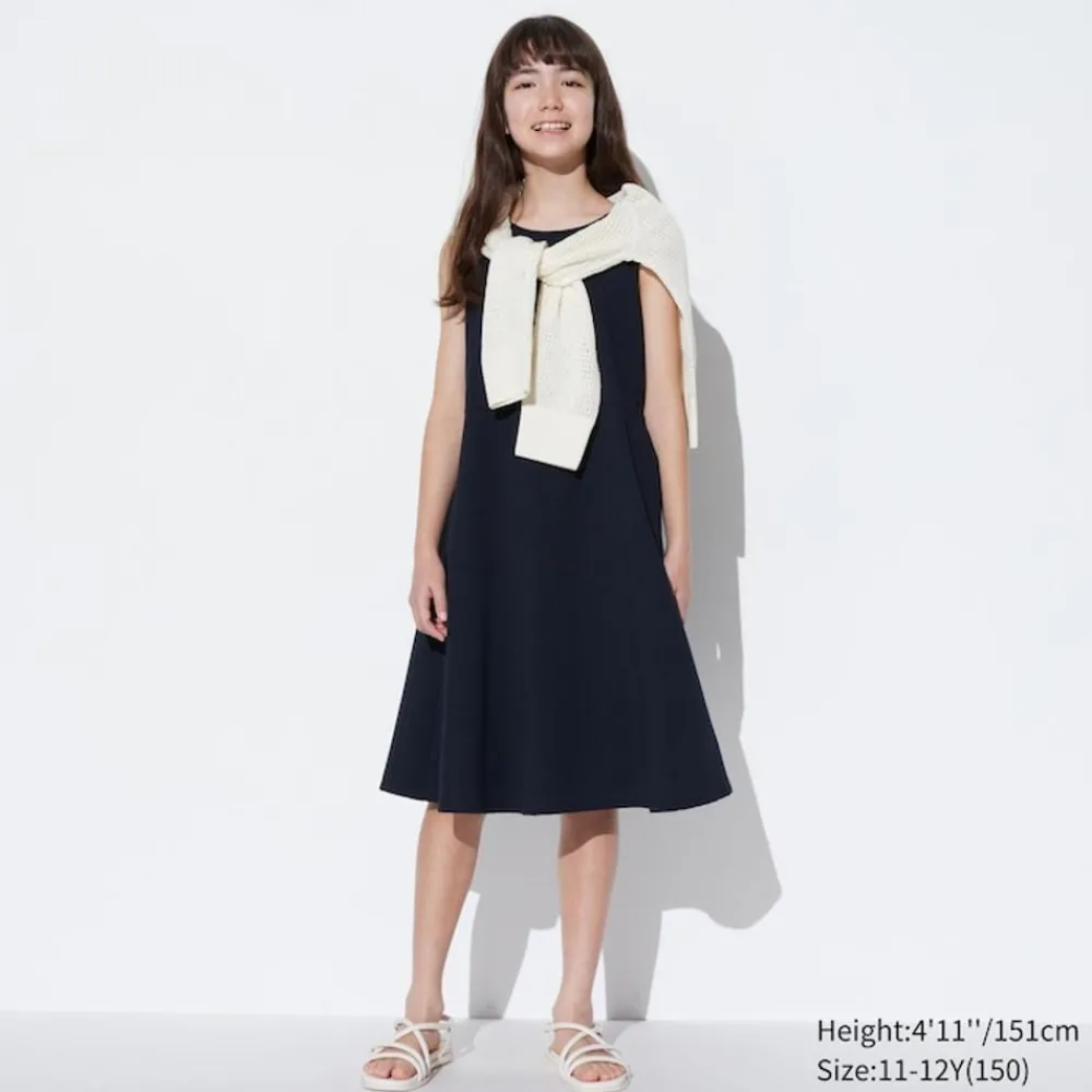 Kleider & Jumpsuits*UNIQLO Madchen Ausgestelltes Armelloses Ultra Stretch Airism Kleid