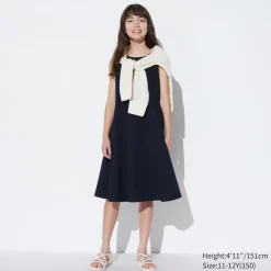Airism Kuhlender Komfort*UNIQLO Madchen Ausgestelltes Armelloses Ultra Stretch Airism Kleid