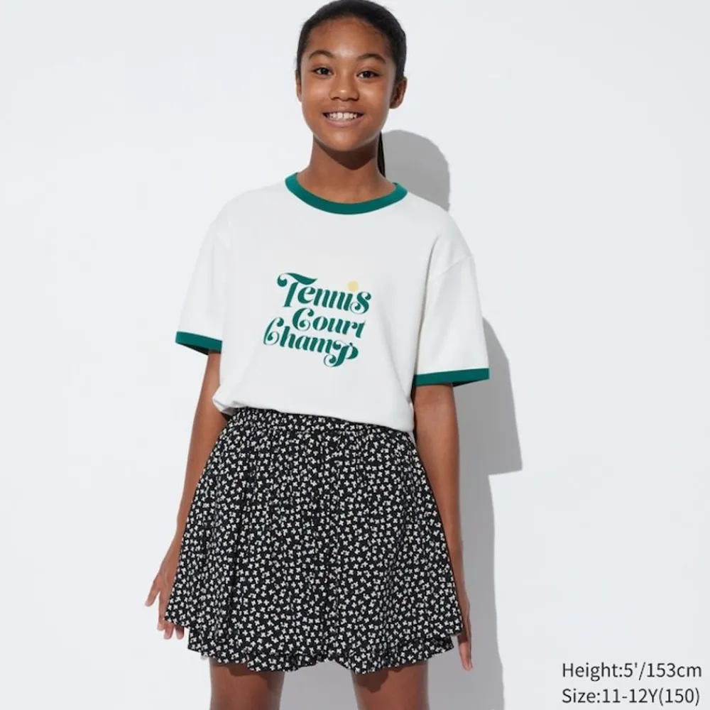 Röcke & Shorts*UNIQLO Madchen Gemusterter Viskose Mini Skort