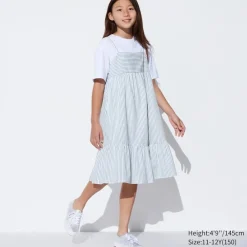 Kleider & Jumpsuits*UNIQLO Madchen Gestreiftes Tragerkleid