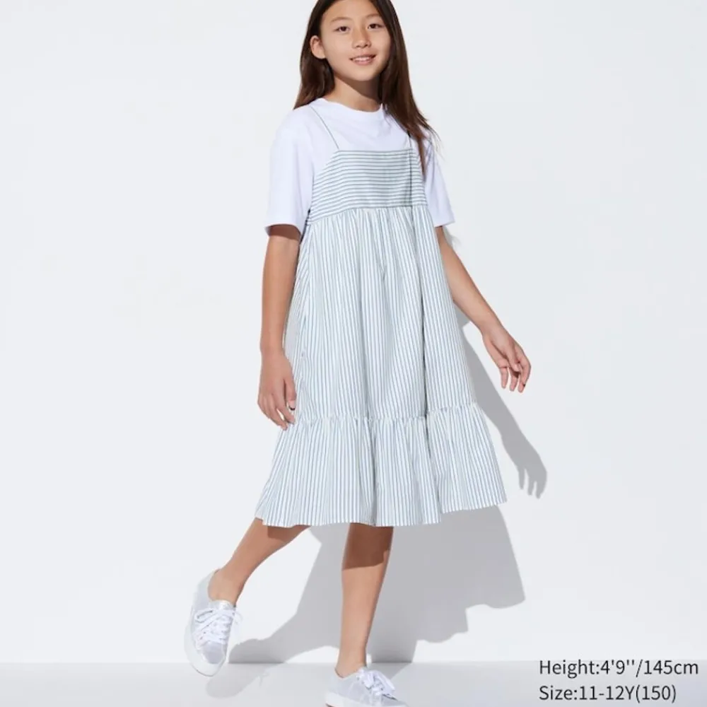 Kleider & Jumpsuits*UNIQLO Madchen Gestreiftes Tragerkleid
