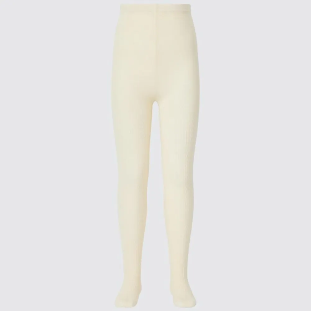 Socken, Strumpfhosen & Leggings*UNIQLO Madchen Heattech Thermo Strumpfhose (Zopfstrickmuster)