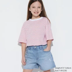 Röcke & Shorts*UNIQLO Madchen Jeansshorts (Used-Look) Blau