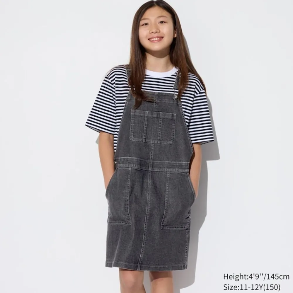 Kleider & Jumpsuits*UNIQLO Madchen Latzrock