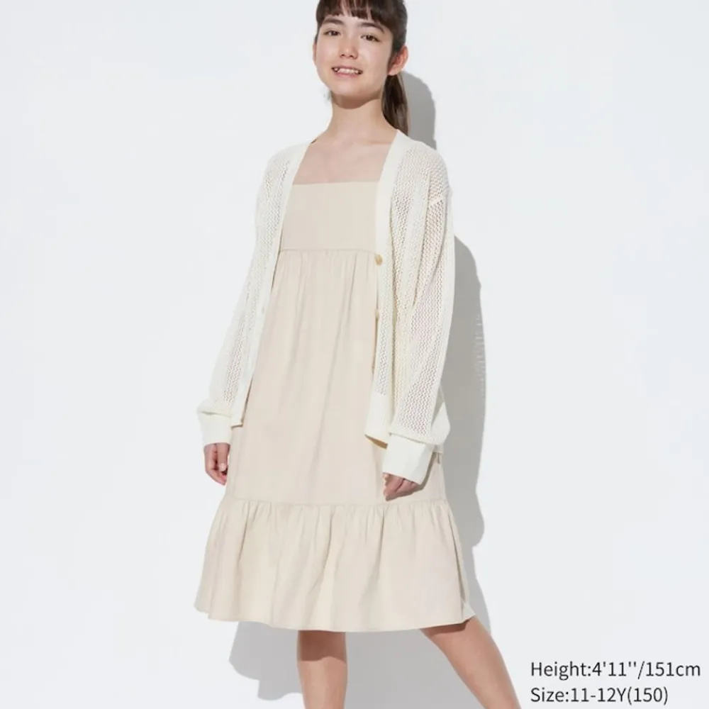 Naturlich Feines Leinen*UNIQLO Madchen Leinenmix Tragerkleid
