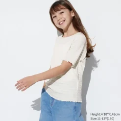T-Shirts, Bh-Tops & Poloshirts*UNIQLO Madchen T-Shirt Mit Ruschen