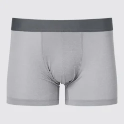 Unterwäsche*UNIQLO Melierte Airism Unterhose Mit Niedrigem Bund Hellgrau