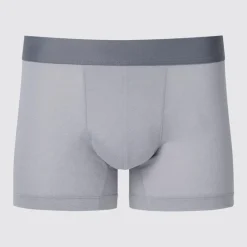 Unterwäsche*UNIQLO Melierte Airism Unterhose Mit Niedrigem Bund Hellgrau