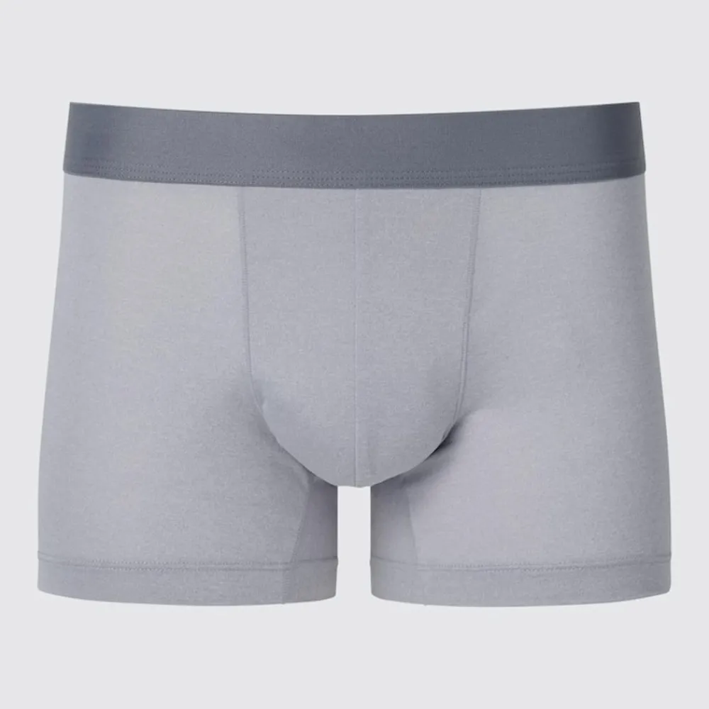 Unterwäsche*UNIQLO Melierte Airism Unterhose Mit Niedrigem Bund Hellgrau