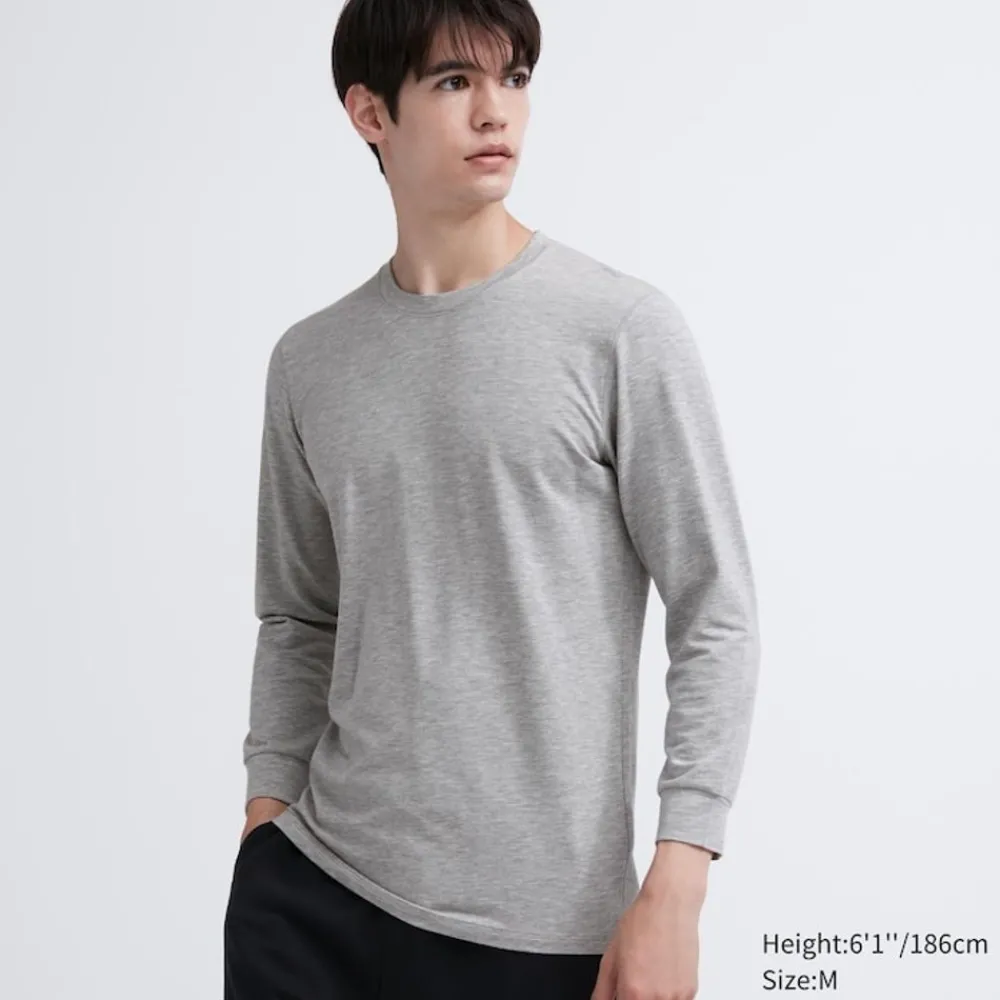 T-Shirts & Oberteile*UNIQLO Meliertes Heattech Extra Warm Baumwolle Thermo Langarmshirt