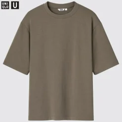 T-Shirts & Oberteile*UNIQLO Oversized Airism Baumwolle Halbarm T-Shirt