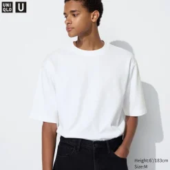 T-Shirts & Oberteile*UNIQLO Oversized Airism Baumwolle Halbarm T-Shirt