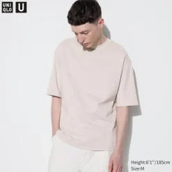 T-Shirts & Oberteile*UNIQLO Oversized Airism Baumwolle Halbarm T-Shirt