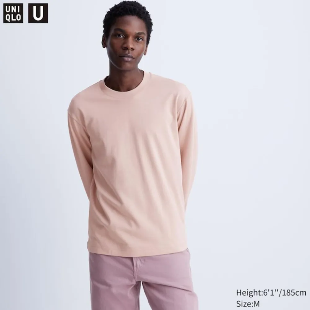 T-Shirts & Oberteile*UNIQLO Oversized Airism Baumwolle Langarmshirt