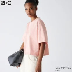 T-Shirts & Oberteile*UNIQLO Oversized Cropped T-Shirt