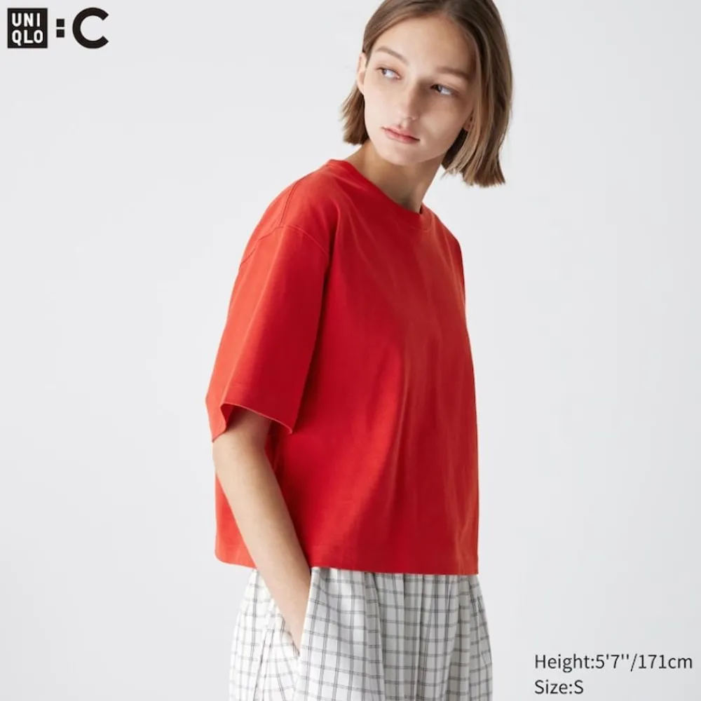 T-Shirts & Oberteile*UNIQLO Oversized Cropped T-Shirt