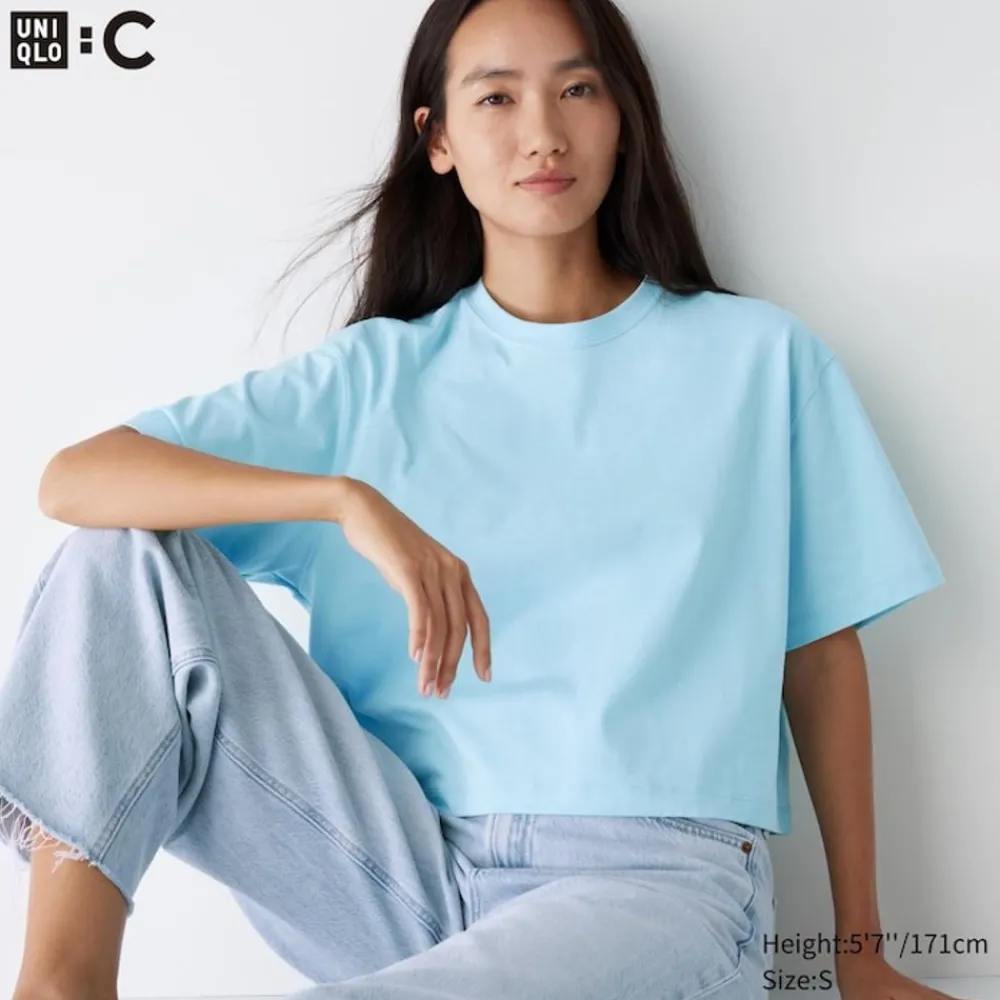 T-Shirts & Oberteile*UNIQLO Oversized Cropped T-Shirt