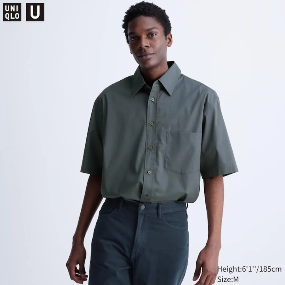Hemden*UNIQLO Oversized Halbarm Hemd