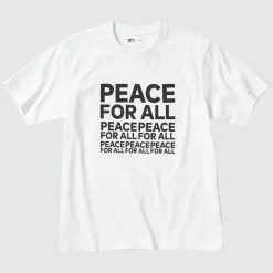 T-Shirts & Oberteile*UNIQLO Peace For All Bedrucktes T-Shirt (Kashiwa Sato) Weis
