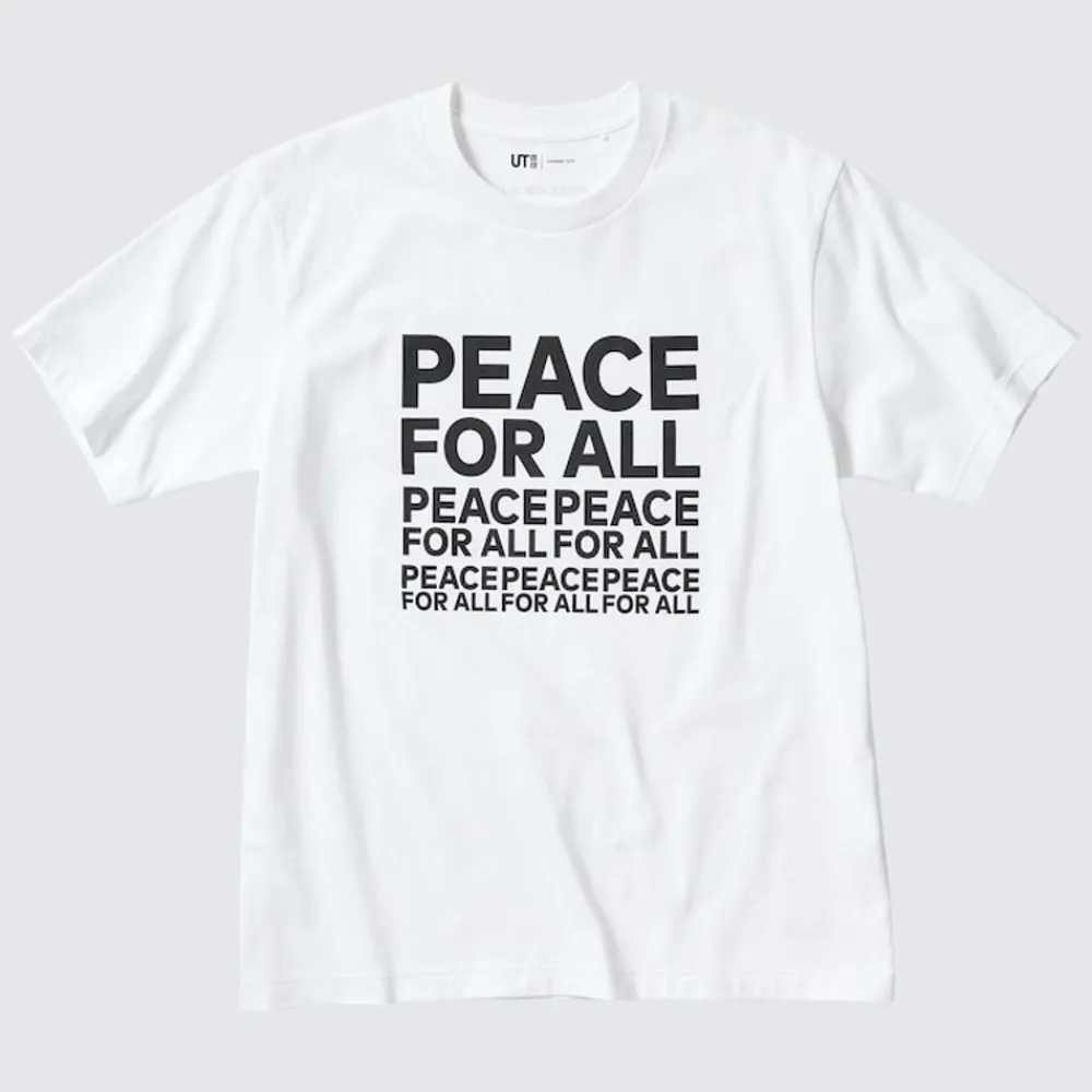 T-Shirts & Oberteile*UNIQLO Peace For All Bedrucktes T-Shirt (Kashiwa Sato) Weis