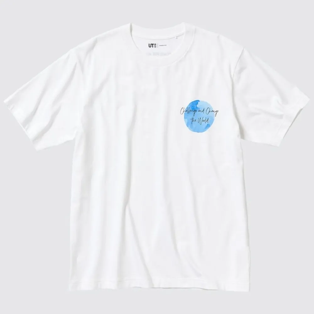 T-Shirts & Oberteile*UNIQLO Peace For All Bedrucktes T-Shirt (Gordon Reid) Weis