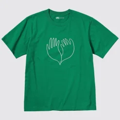 T-Shirts & Oberteile*UNIQLO Peace For All Bedrucktes T-Shirt (Christophe Lemaire) Grun