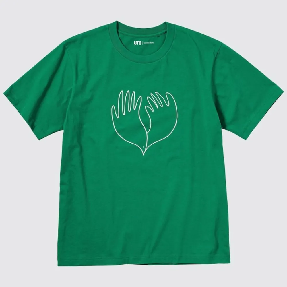 T-Shirts & Oberteile*UNIQLO Peace For All Bedrucktes T-Shirt (Christophe Lemaire) Grun