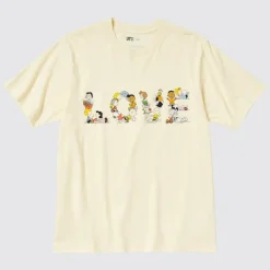 T-Shirts & Oberteile*UNIQLO Peace For All Bedrucktes T-Shirt (Peanuts) Gelb