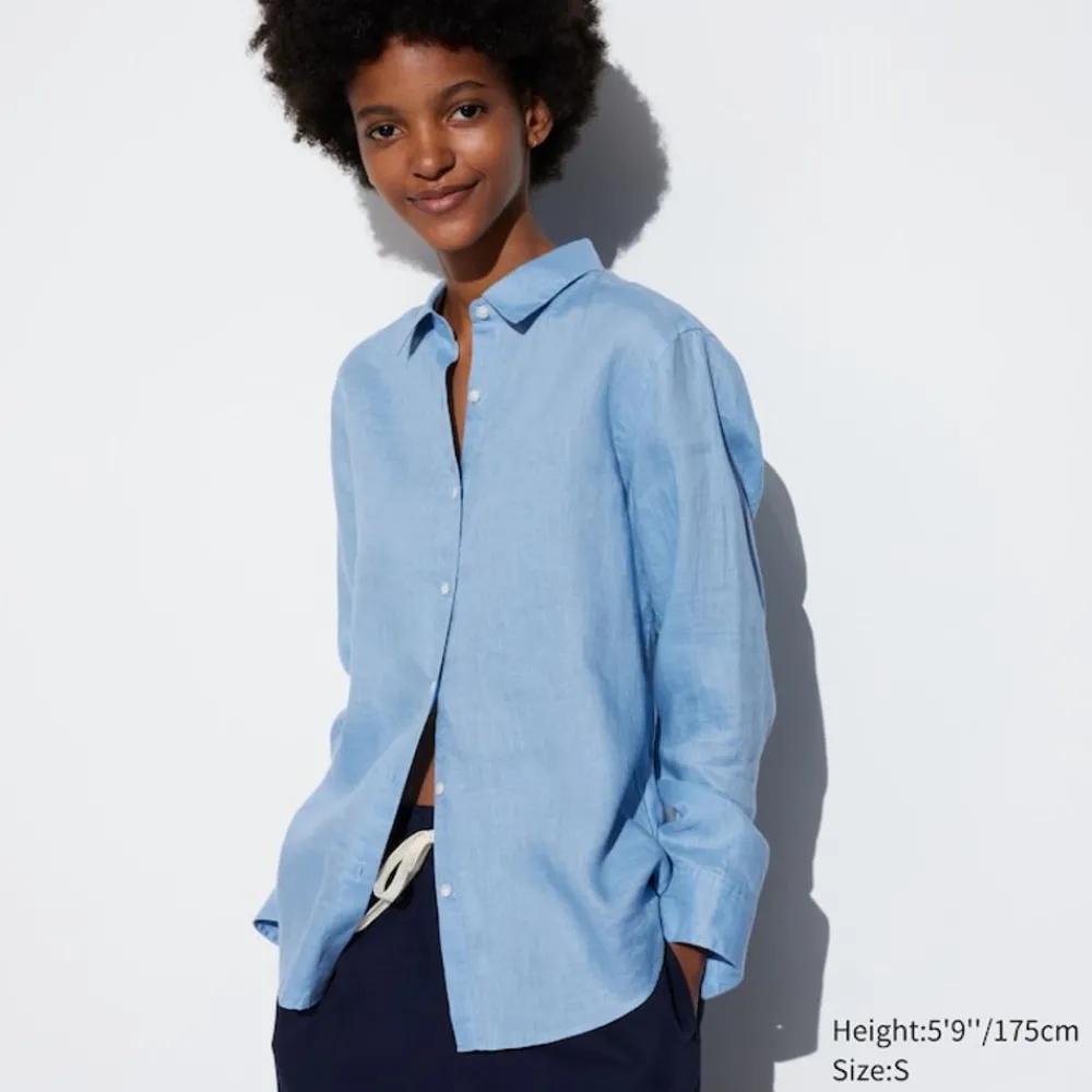 Hemden & Blusen*UNIQLO 100 % Premium Leinen Langarm Bluse