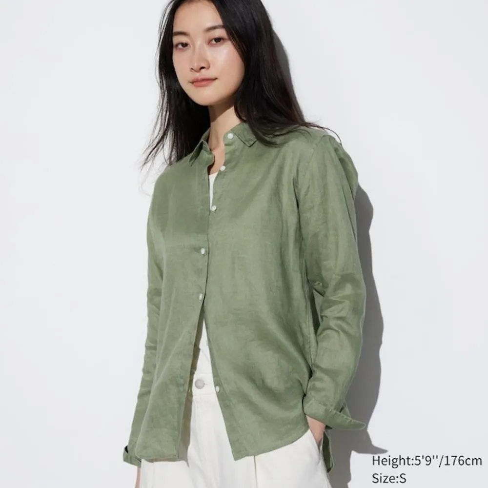 Hemden & Blusen*UNIQLO 100 % Premium Leinen Langarm Bluse