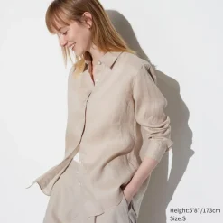 Hemden & Blusen*UNIQLO 100 % Premium Leinen Langarm Bluse