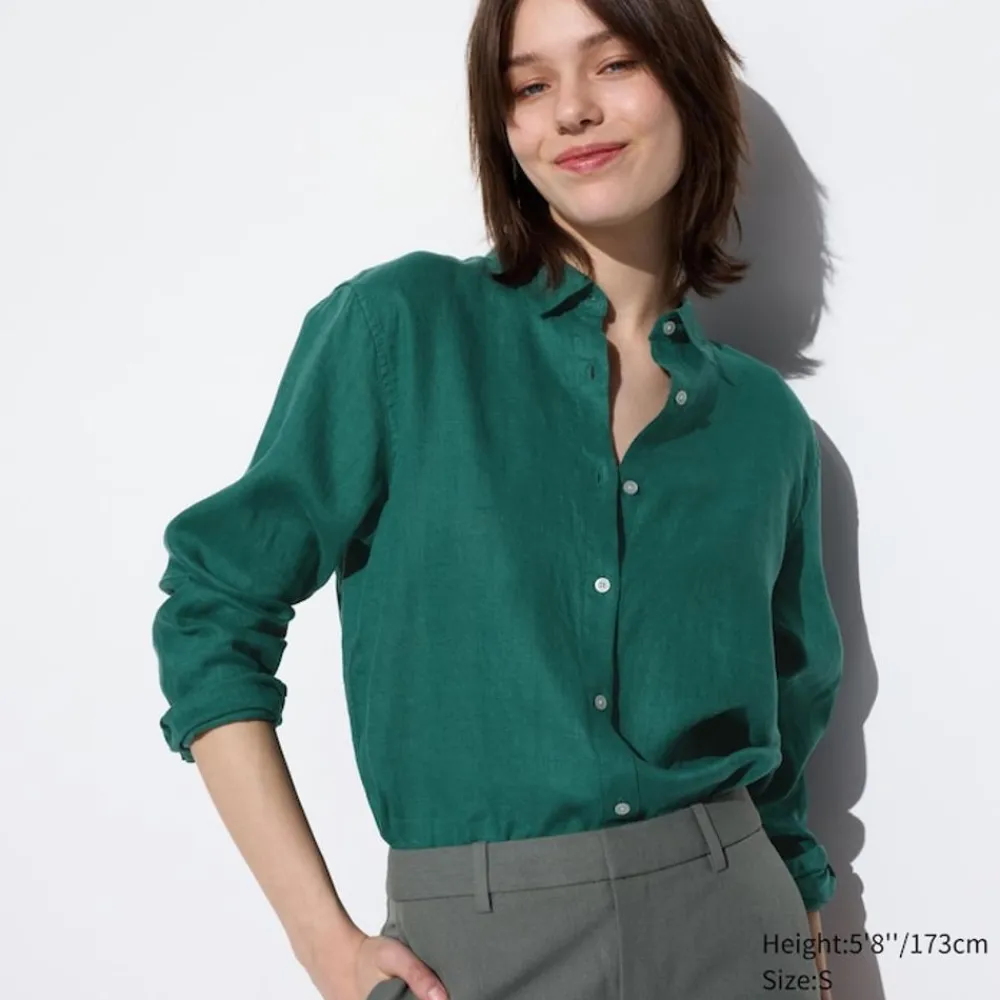 Hemden & Blusen*UNIQLO 100 % Premium Leinen Langarm Bluse