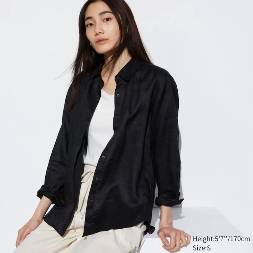 Hemden & Blusen*UNIQLO 100 % Premium Leinen Langarm Bluse