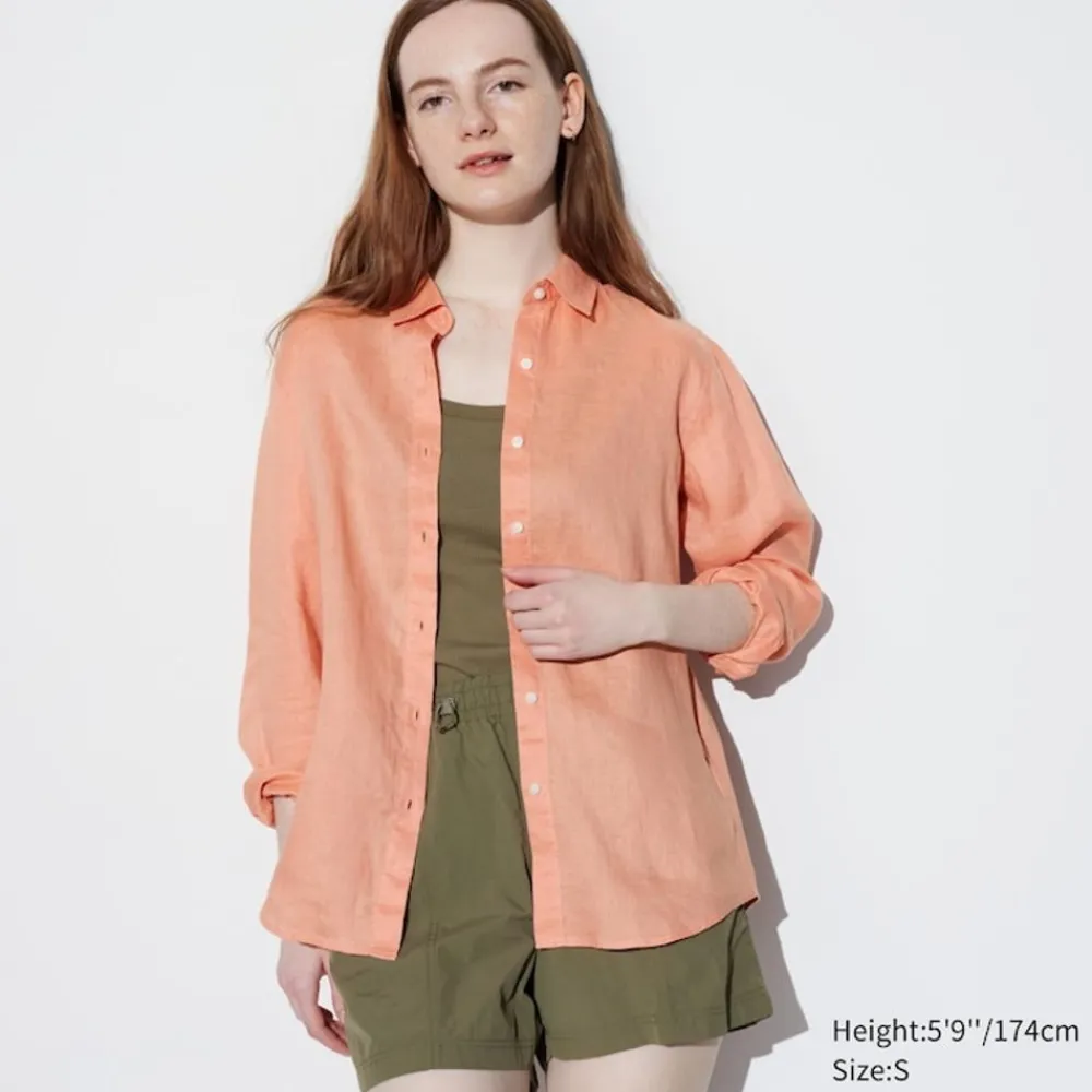 Hemden & Blusen*UNIQLO 100 % Premium Leinen Langarm Bluse