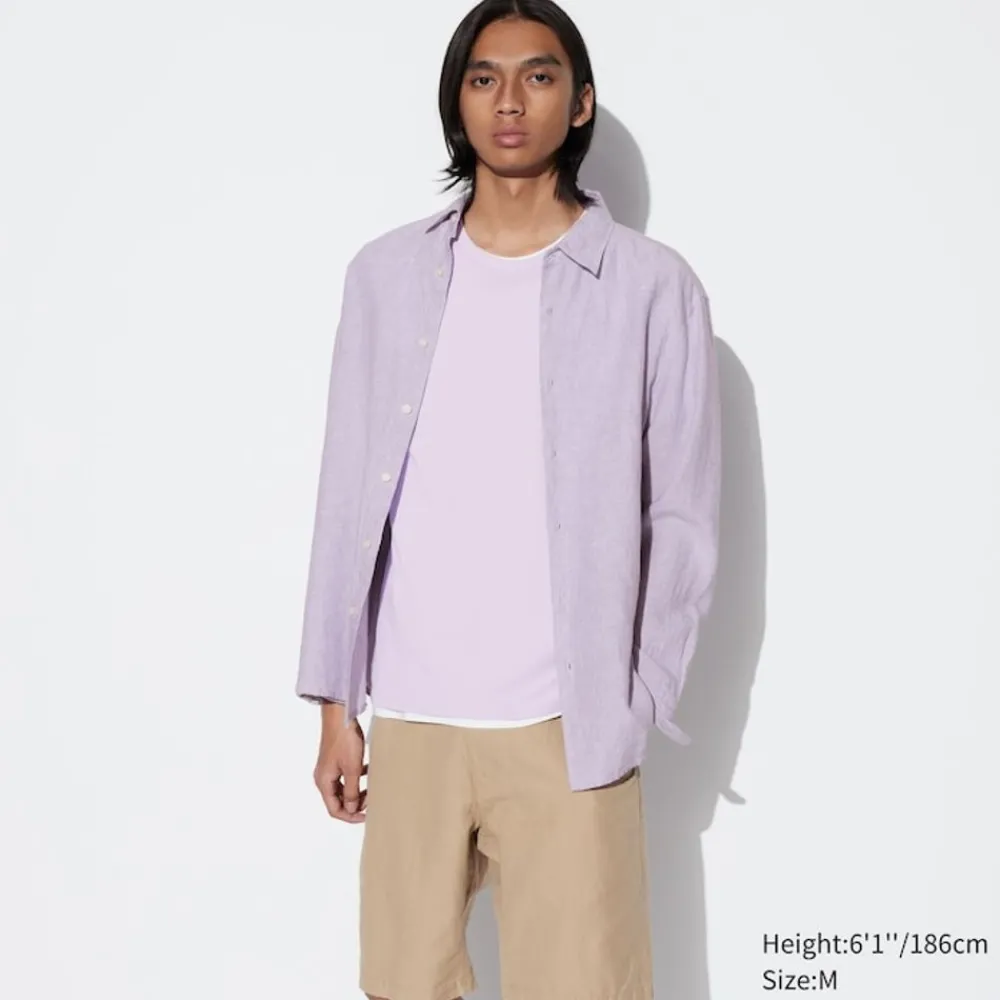 Hemden*UNIQLO 100 % Premium Leinen Langarm Hemd