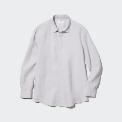 Hemden*UNIQLO 100 % Premium Leinen Langarm Hemd