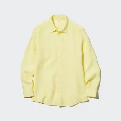 Hemden*UNIQLO 100 % Premium Leinen Langarm Hemd