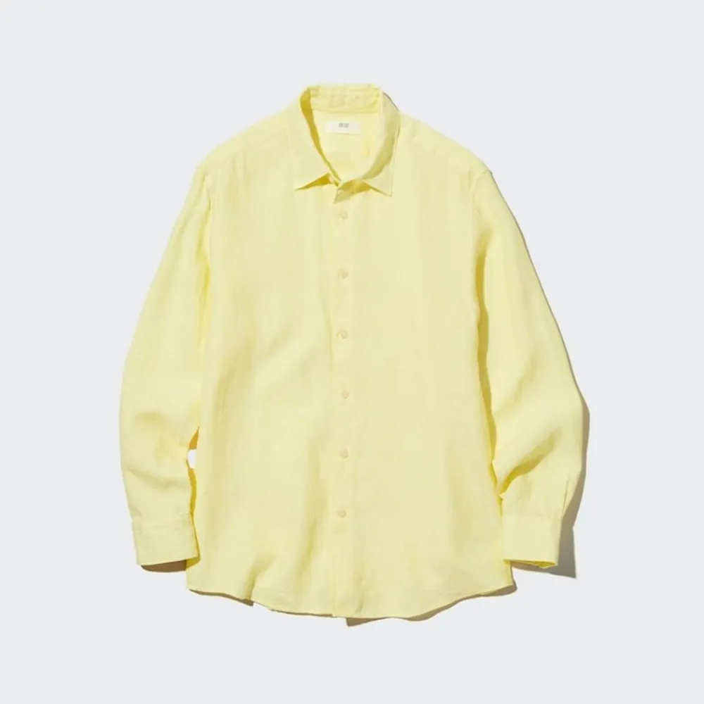 Hemden*UNIQLO 100 % Premium Leinen Langarm Hemd
