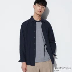 Hemden*UNIQLO 100 % Premium Leinen Langarm Hemd
